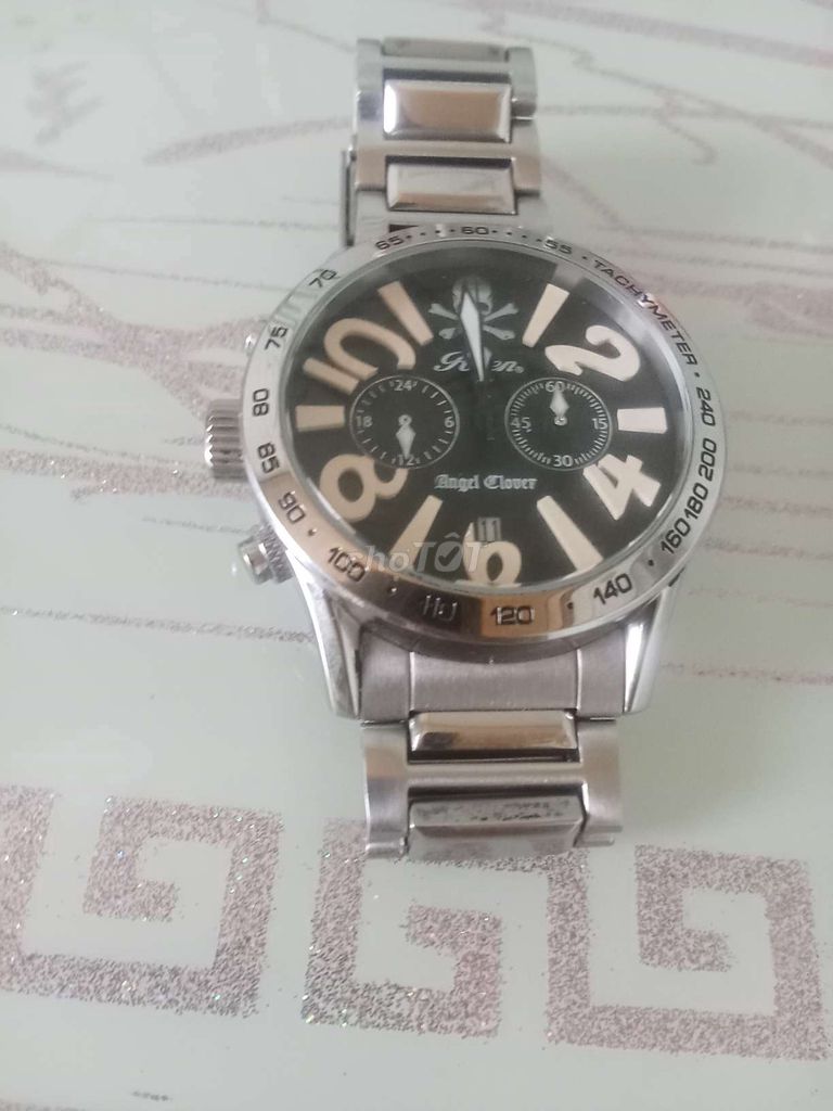 Đồng hồ nam Angel Clover vỏ thép 42mm Bạc, Đen. Mua bán Đồng hồ tại Thành phố Buôn Ma Thuột Đắk Lắk được đăng bởi Anh Hang hình 1