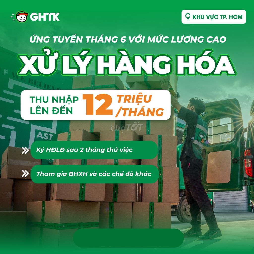 TUYỂN PHỤ KHO 12 TRIỆU CÓ BAO CƠM