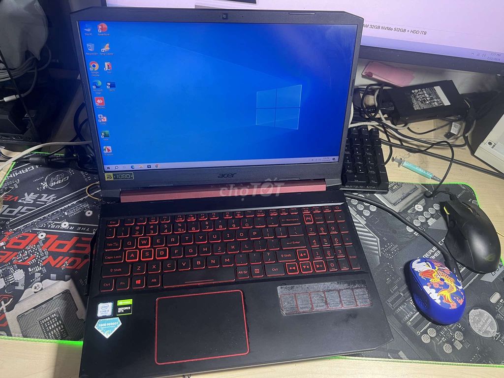 Nitro 5 I5-9300H/Ram 16GB/SSD 256/GTX 1050 3G/90%