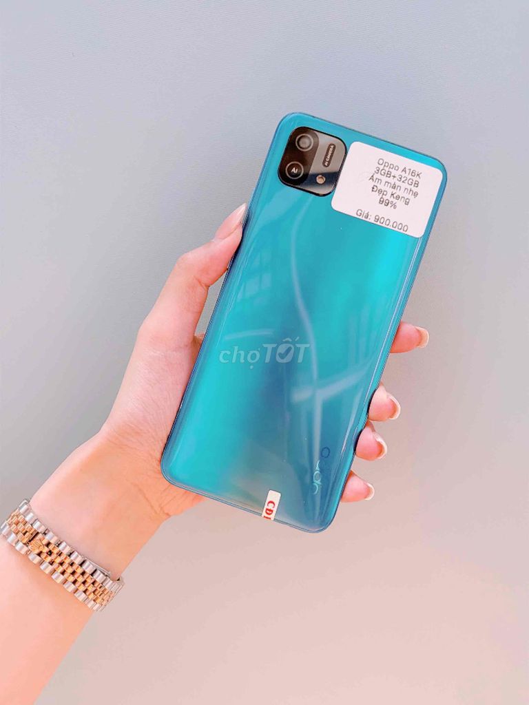 Oppo A16K 32GB Xanh⭐️⭐️⭐️ Đẹp keng, giá sale✔️✔️. Mua bán Điện thoại tại Thành phố Huế Thừa Thiên Huế được đăng bởi Cầm Đồ Thanh Lý hình 1