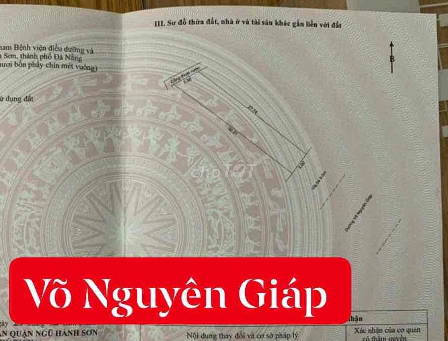 Bán đất Võ Nguyên Giáp 145m2 , Ngũ Hành Sơn