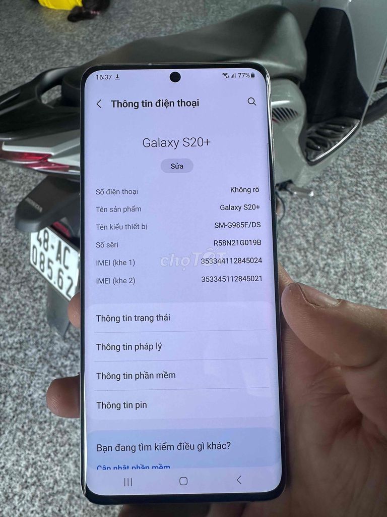 Samsung Galaxy S20 Plus 128GB Xám. Mua bán Điện thoại tại Huyện Tân Châu Tây Ninh được đăng bởi Tên chưa cung cấp hình 1
