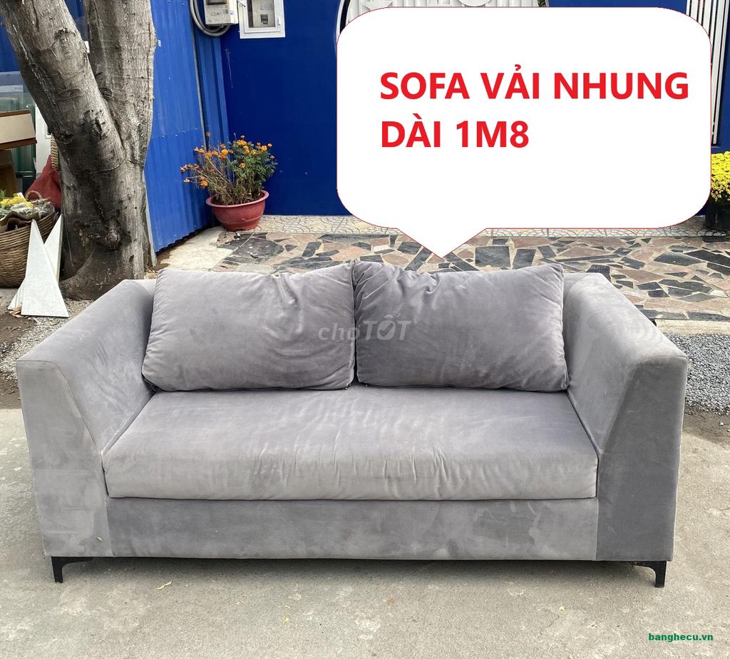 Băng ghế sofa bọc vải nhung, sofa văn phòng