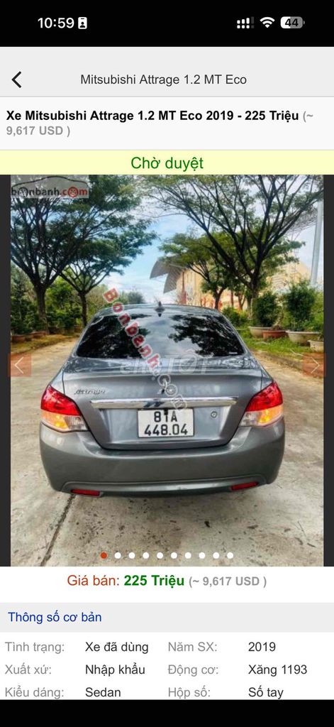 Attrage   xe đẹp bảo dưỡng định kỳ có đỗi xe. Mua bán Ô tô tại Thành phố Pleiku Gia Lai được đăng bởi Huynh kontum hình 1