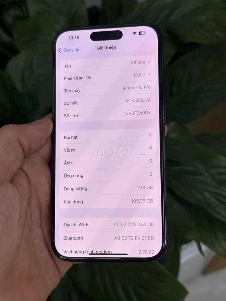 Apple iPhone 15 Pro 128GB Xanh 90% pin. Mua bán Điện thoại tại Quận Hà Đông Hà Nội được đăng bởi Nguyễn Hữu Đức hình 1