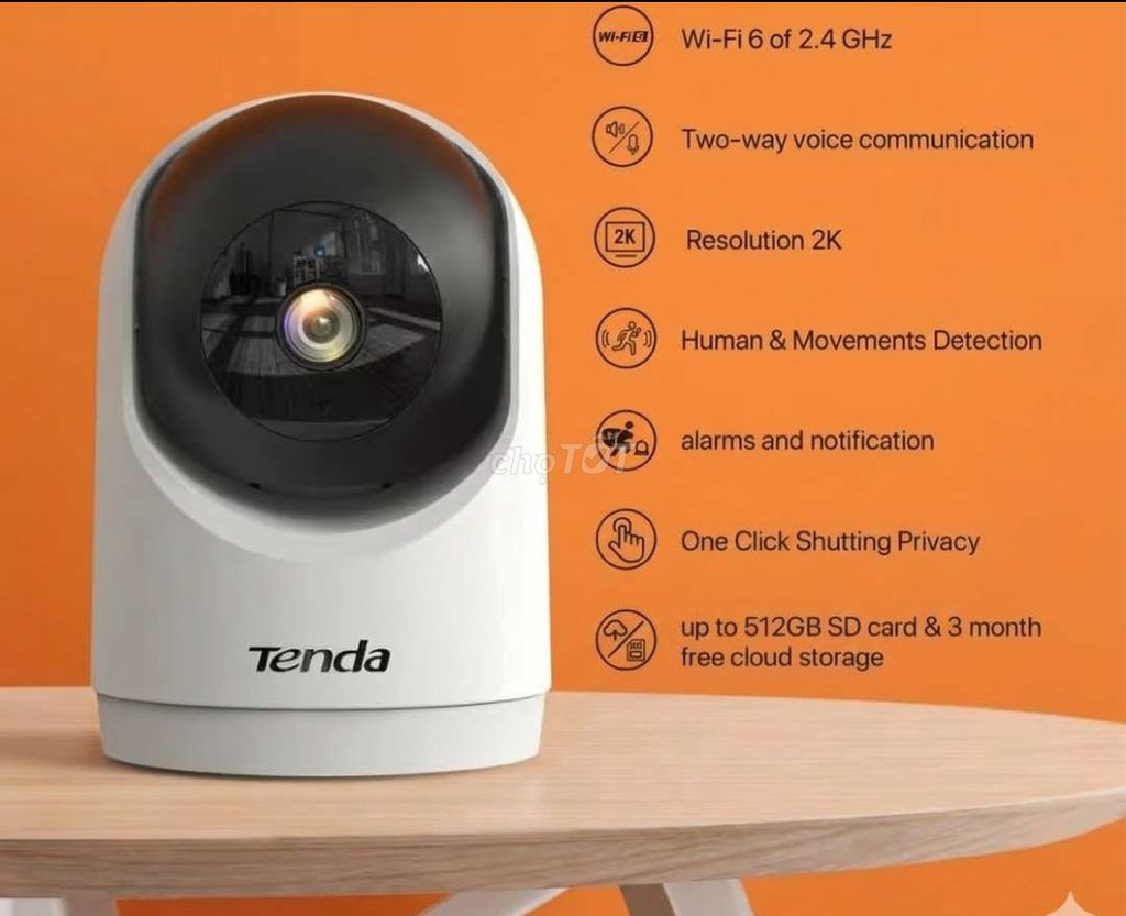 Camera Tenda 3MP Wi-Fi 6 Xoay. Mua bán Máy ảnh, Máy quay tại Thành phố Rạch Giá Kiên Giang được đăng bởi camera102 com hình 1