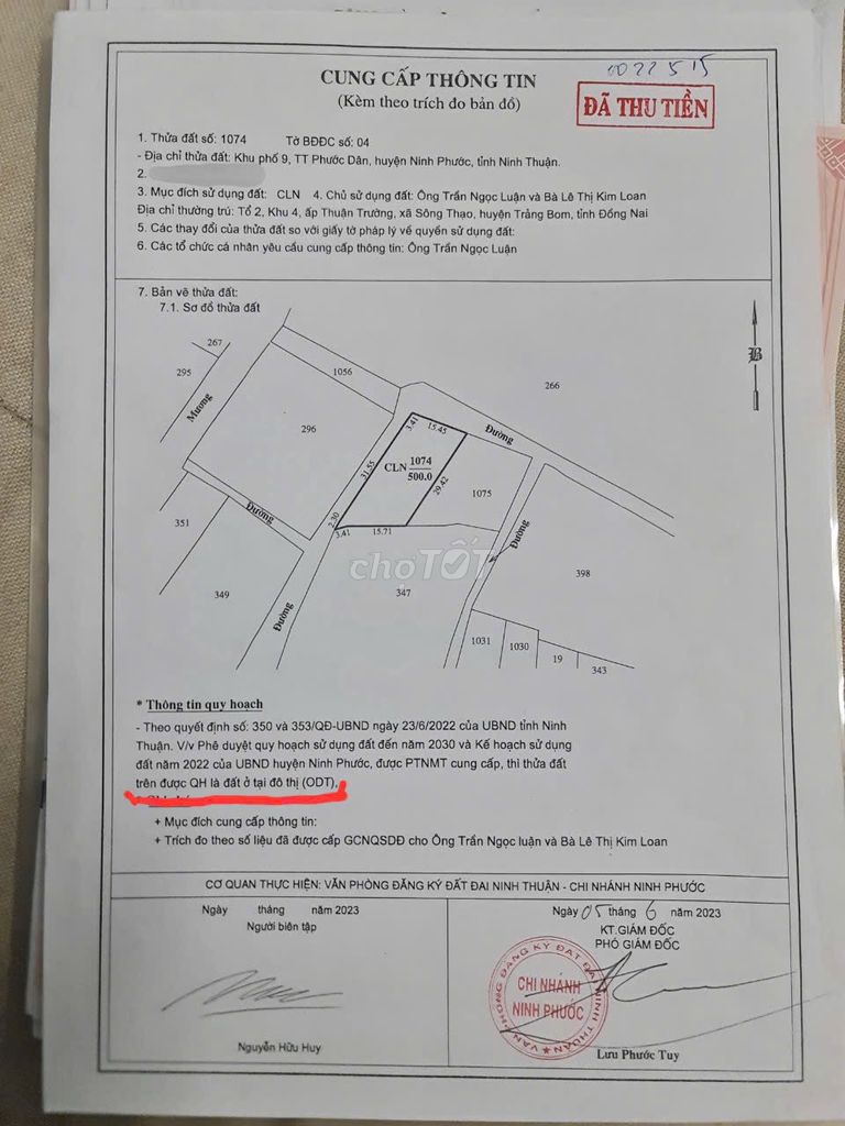 Bán Đất Nông Nghiệp 1284m2 HxH đường Nguyễn Viết Xuân -Bình Quý NPhuoc. Mua bán Đất tại Huyện Ninh Phước Ninh Thuận được đăng bởi Minhland68 hình 13