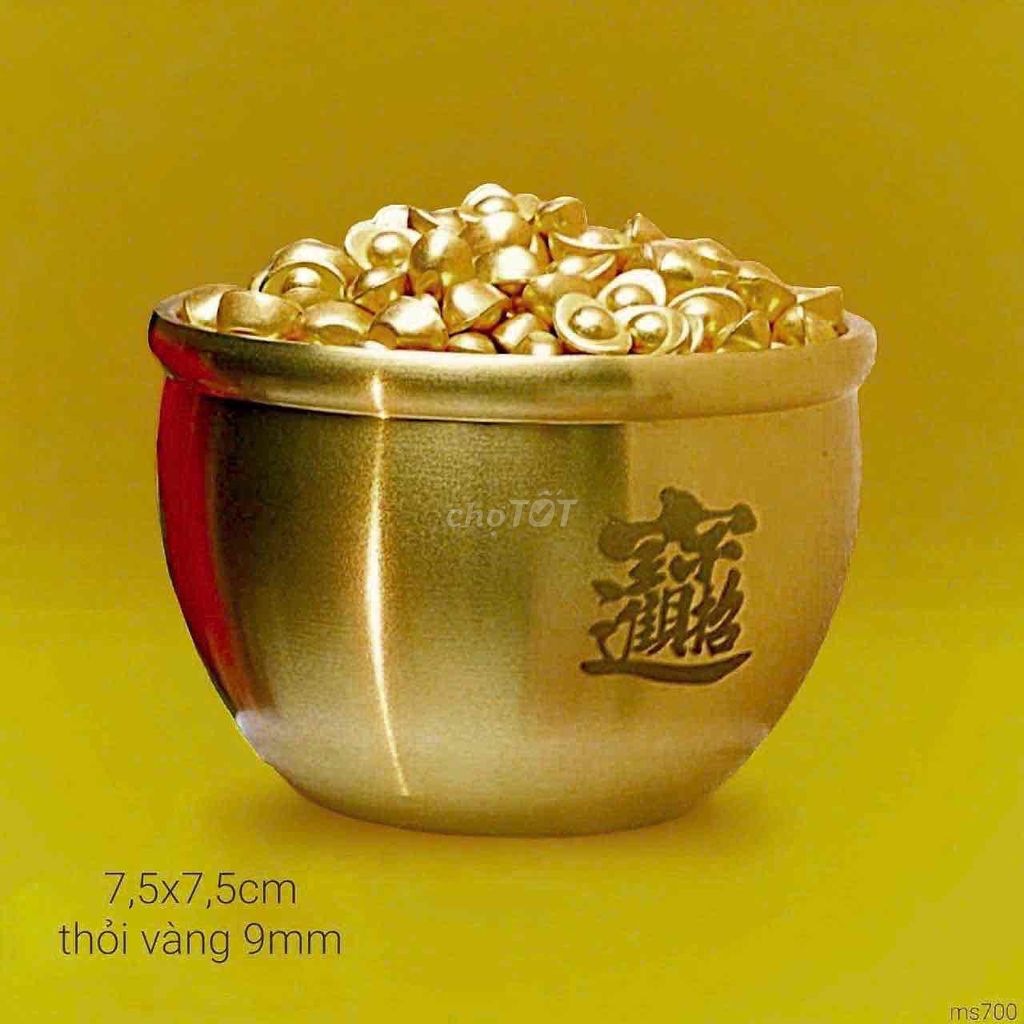 hủ vàng phong thủy Kim loại Vàng. Mua bán Đồ sưu tầm, đồ cổ tại Thành phố Rạch Giá Kiên Giang được đăng bởi Đức Bảo Trần hình 1