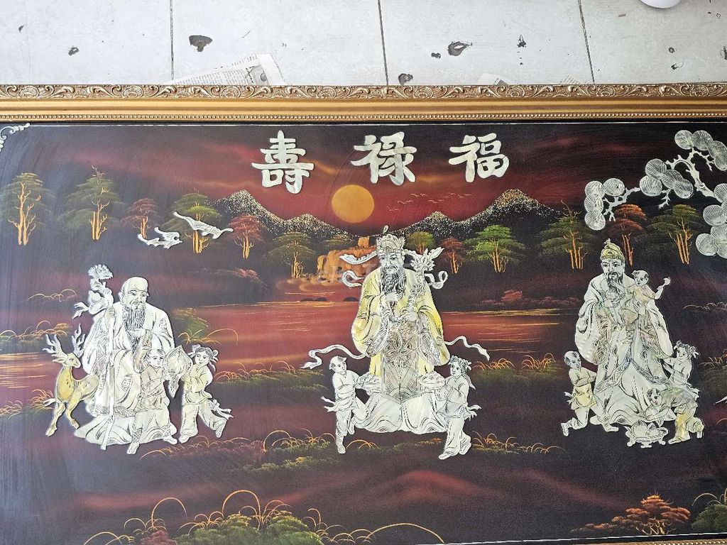 Tranh Phúc Lộc Thọ Ốc Cổ điển Đa màu. Mua bán Đồ sưu tầm, đồ cổ tại Quận Tân Bình Tp Hồ Chí Minh được đăng bởi A phát hình 1