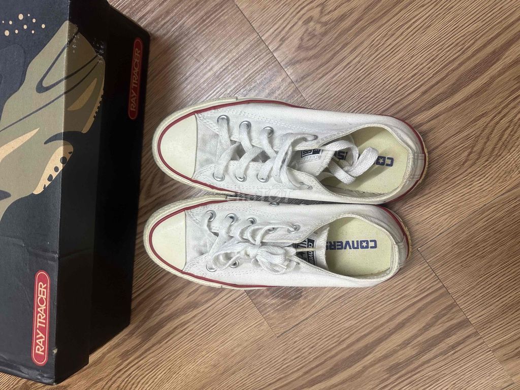Giày Converse trắng size 37,5 real 2hand 128329122