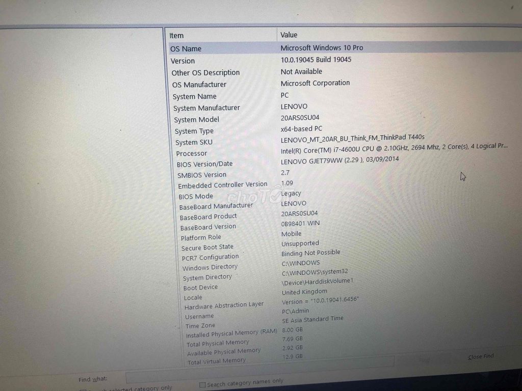 Lenovo ThinkPad T440s i7-4600U 8GB/12.9GB. Mua bán Laptop tại Thị xã Bến Cát Bình Dương được đăng bởi Nguyễn Ngọc Trân hình 1