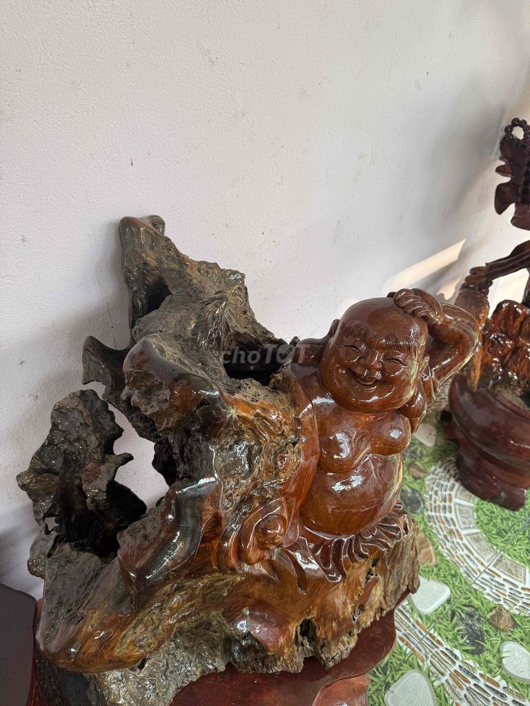 Tượng gỗ Di Lặc ngồi gốc lũa. Mua bán Đồ sưu tầm, đồ cổ tại Huyện Củ Chi Tp Hồ Chí Minh được đăng bởi An hình 1