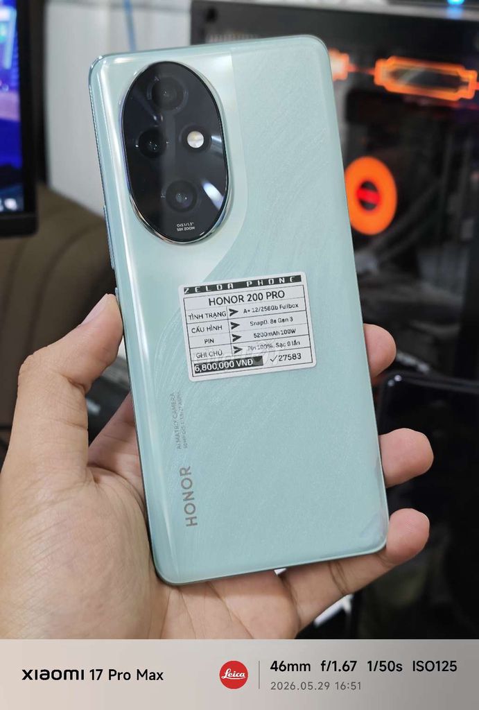 Honor 200 Pro 256GB Fullbox Sạc 9 lần. Mua bán Điện thoại tại Quận Ninh Kiều Cần Thơ được đăng bởi Zelda Phone hình 1