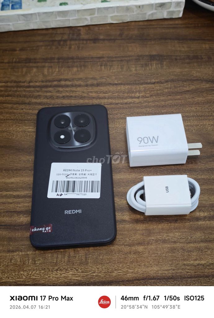 Redmi Note 15 Pro Plus 12/512 sạc 90w có ship COD. Mua bán Điện thoại tại Quận Hoàng Mai Hà Nội được đăng bởi Trần Ngọc Hiếu hình 1
