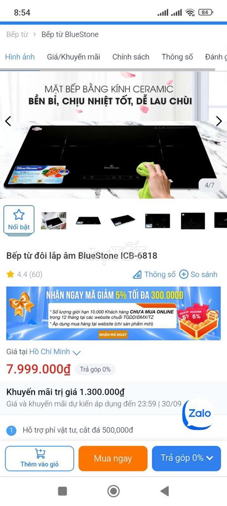 Bếp từ đôi Bluetooth