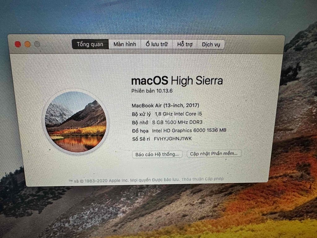 Apple MacBook Air 2017 Ram 8GB. Mua bán Laptop tại Quận Tân Bình Tp Hồ Chí Minh được đăng bởi Thành linh kiện máy tính zin theo máy hình 1