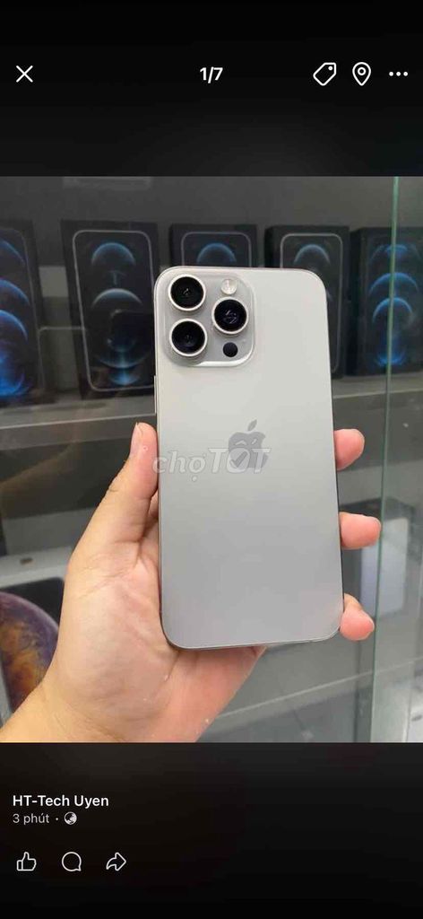 Apple iPhone 15 Pro Max 256GB Xám. Mua bán Điện thoại tại Thành phố Biên Hòa Đồng Nai được đăng bởi Uyên Phạm hình 1