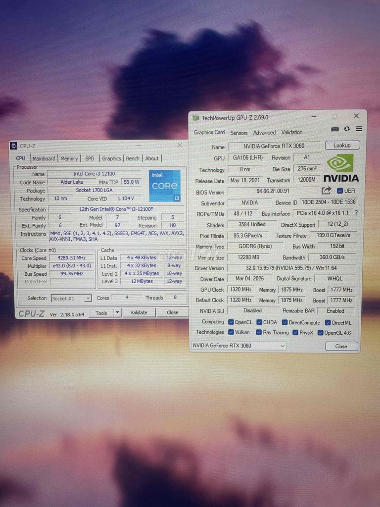 Máy tính để bàn i3-12100F RTX 3060. Mua bán Máy tính để bàn tại Huyện Long Thành Đồng Nai được đăng bởi Hoàng Anh hình 1