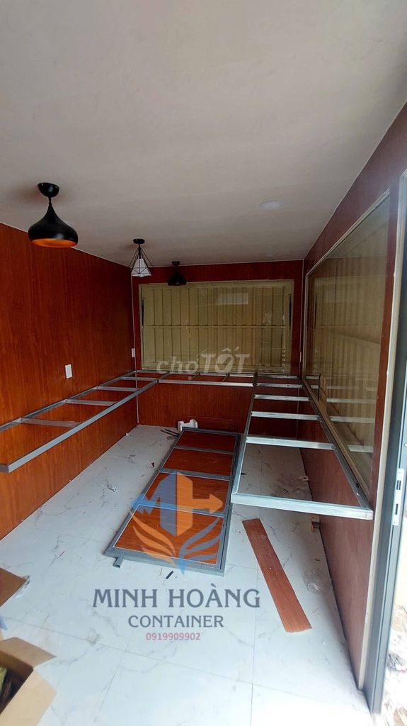 Container cafe 20 feet Vàng nhạt cửa kính hiện đại. Mua bán Đồ chuyên dụng, Giống nuôi trồng tại Thành phố Dĩ An Bình Dương được đăng bởi Minh Hoàng Container hình 1