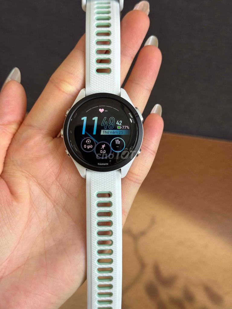 Garmin Forerunner 265s Trắng Đồng hồ thông minh. Mua bán Thiết bị đeo thông minh tại Quận 8 Tp Hồ Chí Minh được đăng bởi Quỳnh Như hình 1