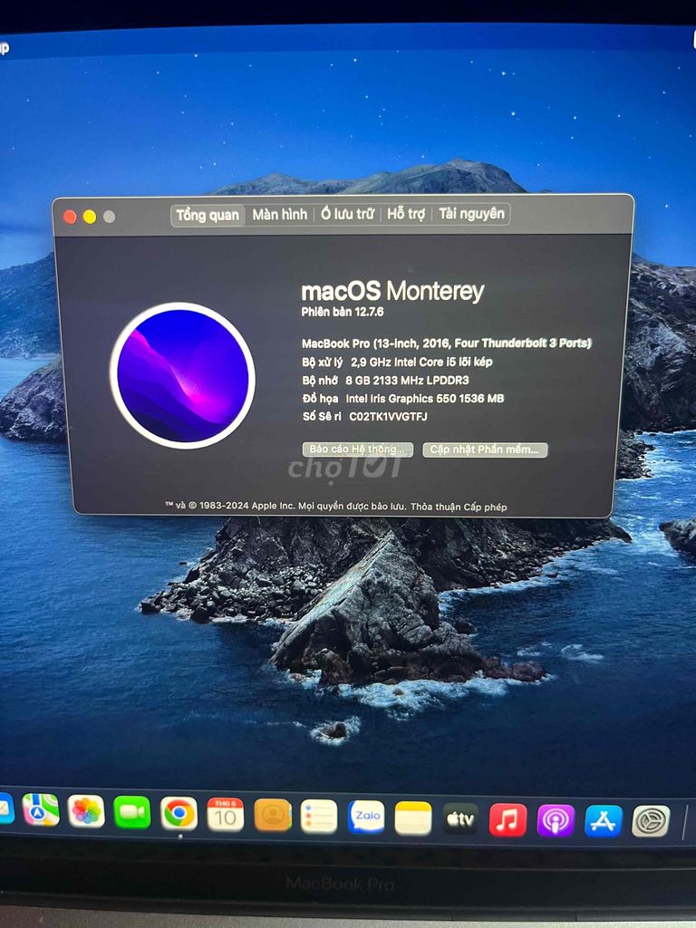 Apple MacBook Pro 2016 8GB/256GB Xám. Mua bán Laptop tại Thành phố Long Khánh Đồng Nai được đăng bởi Nguyễn Trọng hình 1