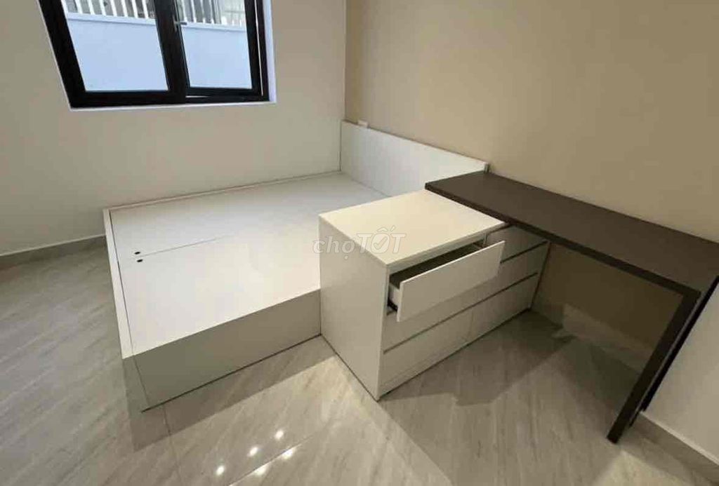 Giường ngủ Gỗ MDF 1m6x2m Trắng, Nâu. Mua bán Giường, chăn ga gối nệm tại Quận Gò Vấp Tp Hồ Chí Minh được đăng bởi Hong Le hình 1