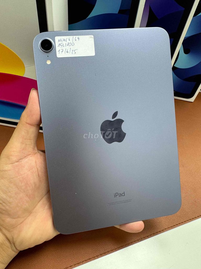 IPAD MINI6 zin 99%. Pin 100% Sạc ít. BH 17/6/2025