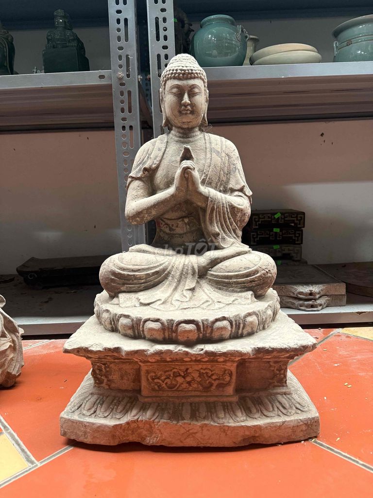Tượng Phật Đại Nhật Như Lai Đá cổ Ấn Độ. Mua bán Đồ sưu tầm, đồ cổ tại Quận Long Biên Hà Nội được đăng bởi Văn Quang Đồ Sưu Tầm hình 1