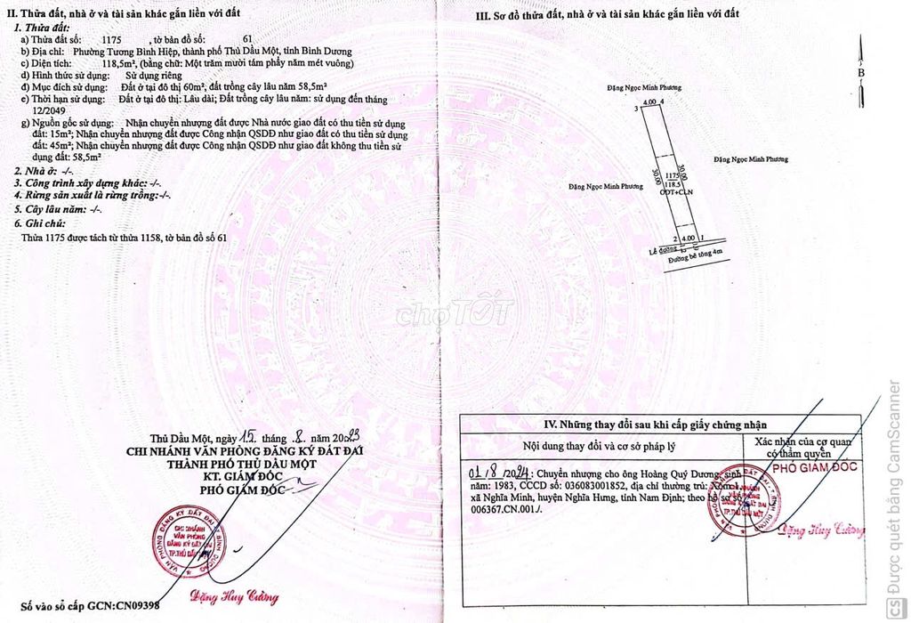 Đất Thổ Cư Thủ Dầu Một 4x30M Sổ Hồng Riêng, Chỉ 1.55 Tỷ.