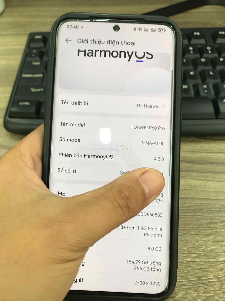Huawei P60 Pro 256GB Tím 8GB ưu tiên Gl. Mua bán Điện thoại tại Thị xã Tân Uyên Bình Dương được đăng bởi Kim hình 1