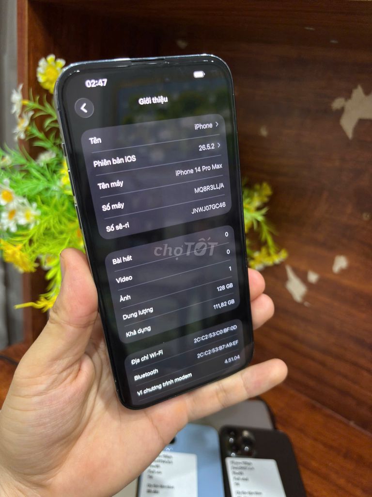 Apple iPhone 14 Pro Max 128GB Tím Zin. Mua bán Điện thoại tại Quận Bắc Từ Liêm Hà Nội được đăng bởi Cửa hàng Bính Táo hình 1