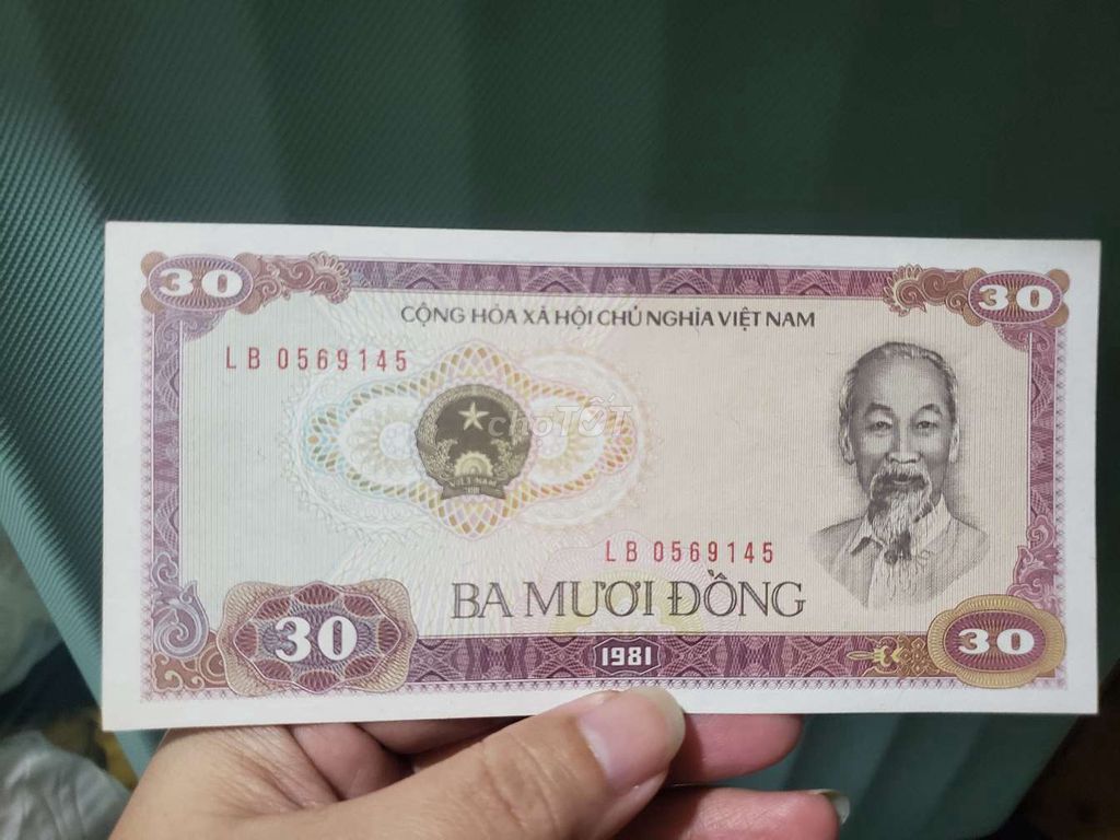 Tiền giấy 30 Đồng Việt Nam 1981. Mua bán Đồ sưu tầm, đồ cổ tại Quận Bình Tân Tp Hồ Chí Minh được đăng bởi AnNhiênRẻĐẹpĐồ hình 1