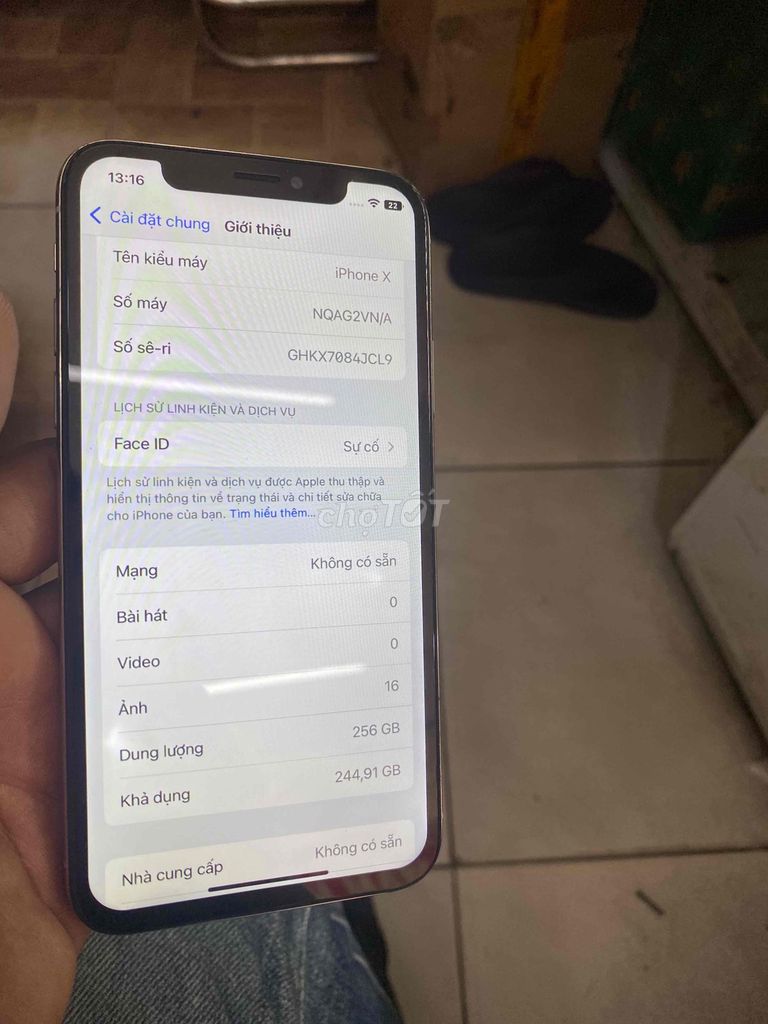 Apple iPhone X 256GB Trắng Đã dùng. Mua bán Điện thoại tại Quận Tân Phú Tp Hồ Chí Minh được đăng bởi Vietxo hình 1