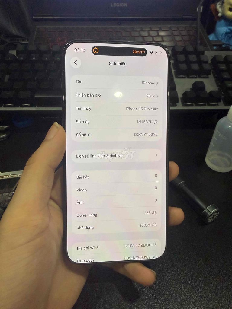 Apple iPhone 15 Pro Max 256GB Xanh Đã sửa chữa. Mua bán Điện thoại tại Quận Bắc Từ Liêm Hà Nội được đăng bởi asaki hình 1