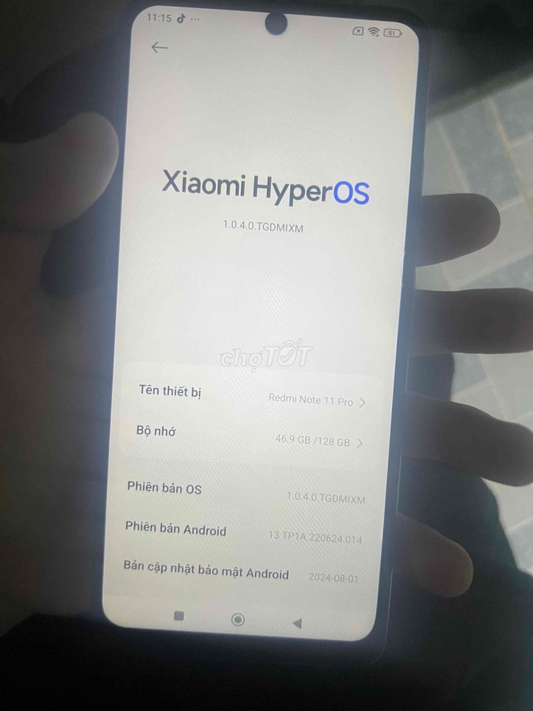Xiaomi Redmi Note 11 Pro 4G 128GB Trắng. Mua bán Điện thoại tại Huyện Bàu Bàng Bình Dương được đăng bởi quan dao hình 1