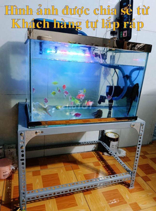 Kệ để hồ cá 1 tầng mâm tôn 30x60. Cao 60cm. Mua bán Tủ, kệ gia đình tại Quận Bình Tân Tp Hồ Chí Minh được đăng bởi Kệ Thép V Lỗ Đa Năng hình 1