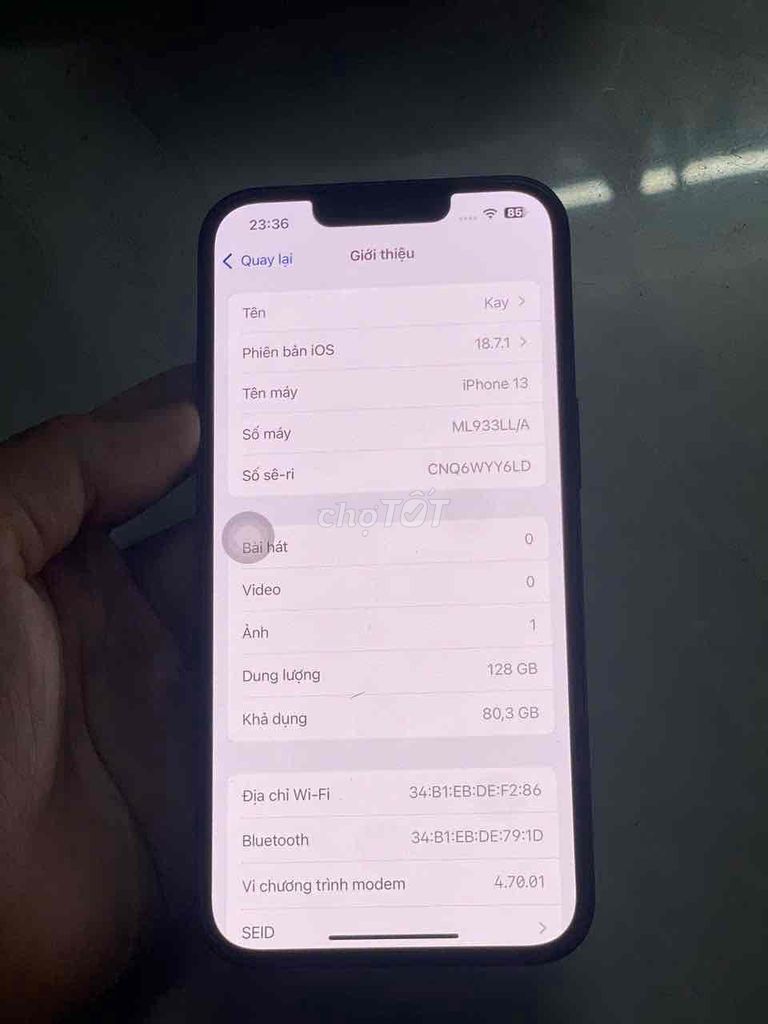 iphone 13 128gb Bai pass chơi game Zin áp Ko bớt. Mua bán Điện thoại tại Quận 8 Tp Hồ Chí Minh được đăng bởi điện thoại giá rẻ  hình 1