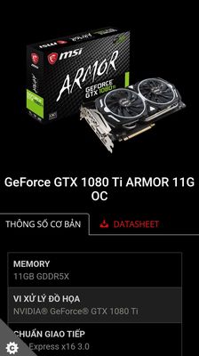 1080ti MSI. Mua bán Linh kiện (RAM, Card...) tại Quận 7 Tp Hồ Chí Minh được đăng bởi Triệu