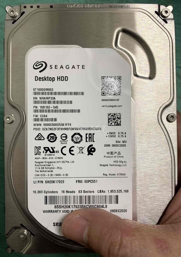Ổ cứng HDD Seagate 1TB 3.5" ST1000DM003. Mua bán Linh kiện (RAM, Card...) tại Thành phố Thuận An Bình Dương được đăng bởi Good Life hình 1