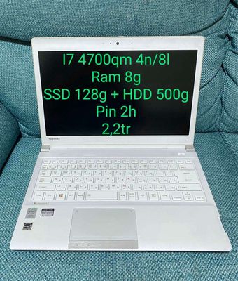 Máy laptop i7 4700qm 13.3 inch nhỏ gọn trắng xinh