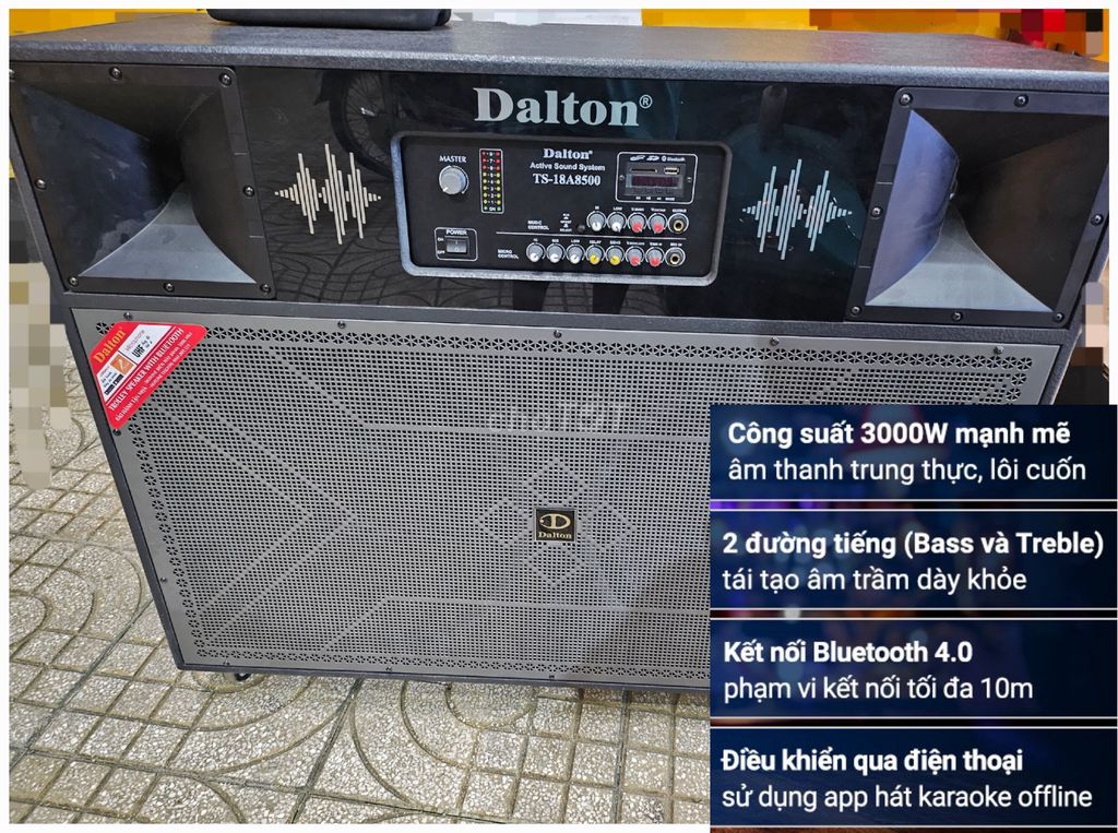 Loa kéo điện karaoke 3000w DALTON 18A8500 giá tốt