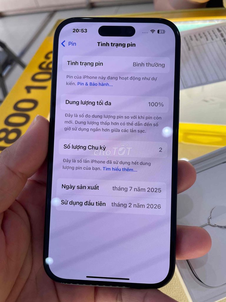 Iphone 15 vn sạc 2 lần như mới khui. Mua bán Điện thoại tại Huyện Châu Thành Bến Tre được đăng bởi Nhanh hình 1