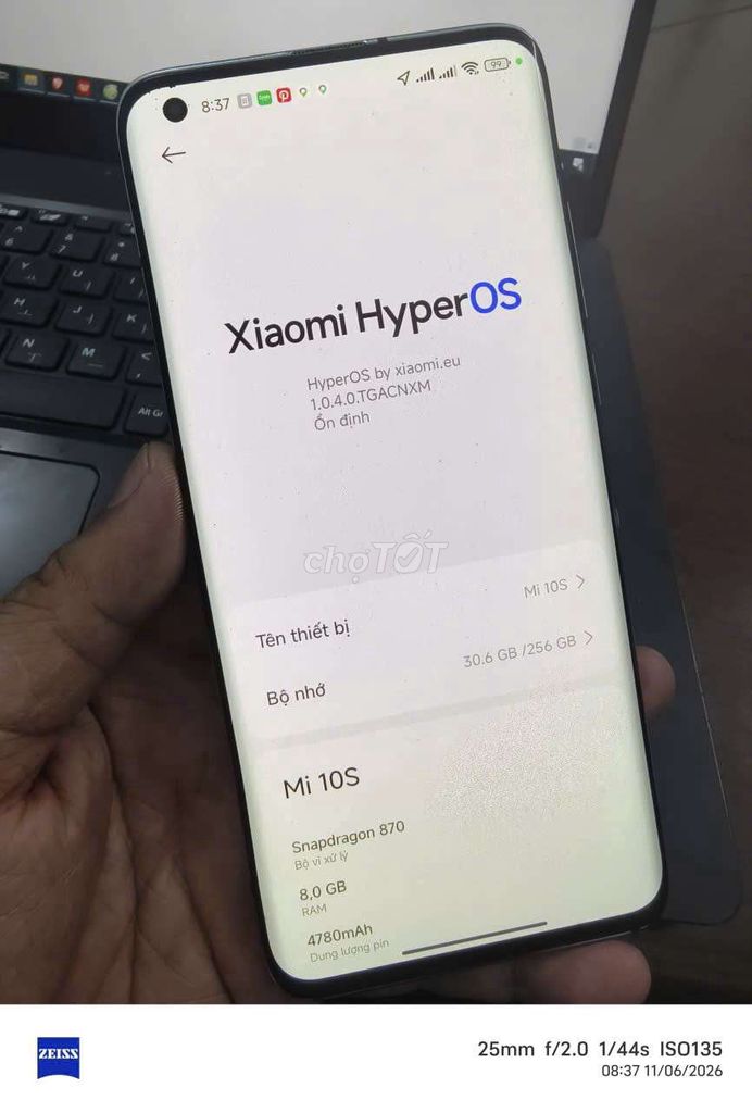 Xiaomi Mi 10S 8GB/256GB Xanh Ngọc. Mua bán Điện thoại tại Quận 12 Tp Hồ Chí Minh được đăng bởi ÂN STORE hình 1
