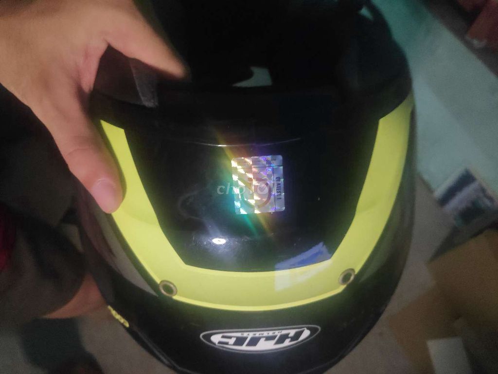Mũ bảo hiểm HJC Fullface đen vàng mới full 98%