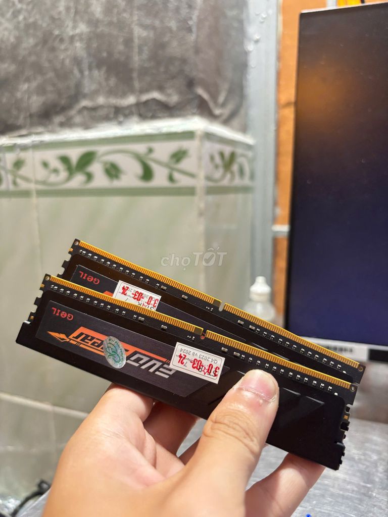 RAM GEIL EVO SPEAR 16GB DDR4 3200MHz Đen. Mua bán Linh kiện (RAM, Card...) tại Quận Gò Vấp Tp Hồ Chí Minh được đăng bởi NGUYỄN TRUNG TÒNG hình 1