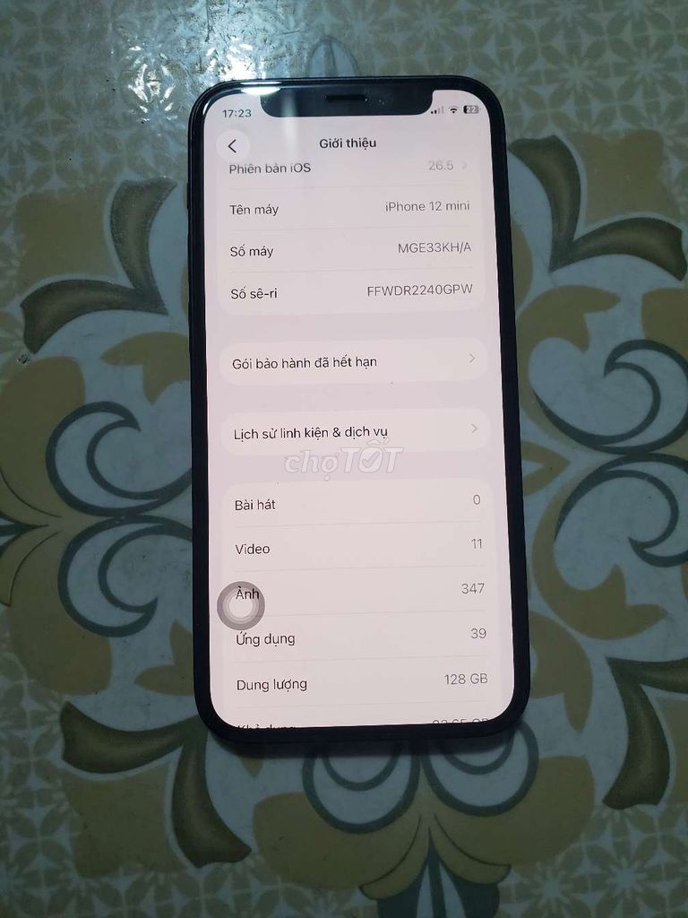 cần bán gấp iPhone 12 mini 128GB Đen . Mua bán Điện thoại tại Huyện Bình Chánh Tp Hồ Chí Minh được đăng bởi Linh123 hình 1