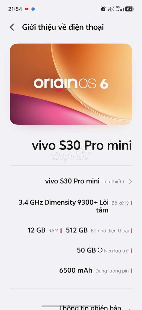 Vivo S30 Pro mini Đen 512GB. Mua bán Điện thoại tại Thị xã Bến Cát Bình Dương được đăng bởi Lâm Dương hình 1