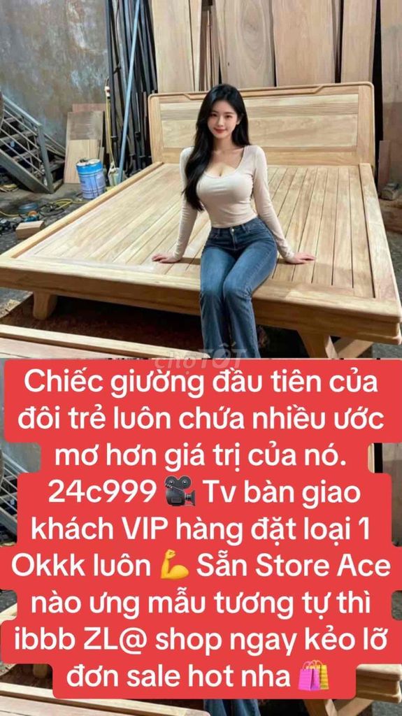 Giường ngủ Gỗ Hàng đặt loại 1. Mua bán Giường, chăn ga gối nệm tại Huyện Trảng Bom Đồng Nai được đăng bởi Shop Toàn Express Businesses hình 1