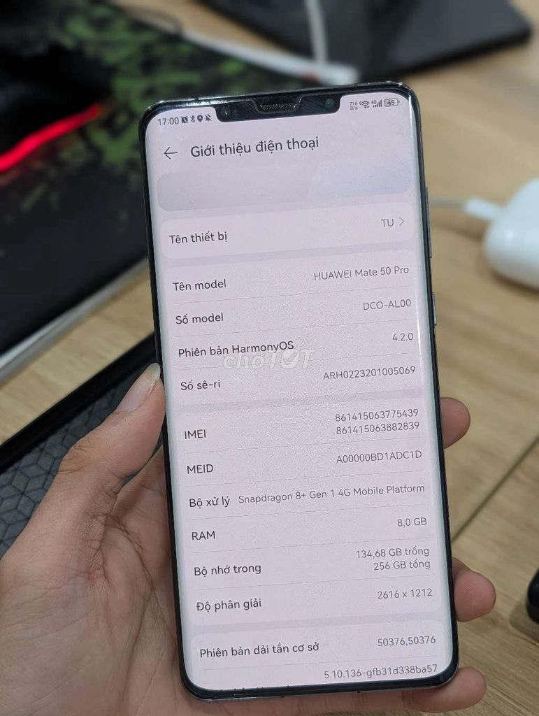 Huawei Mate 50 Pro 255GB Đen bóng. Mua bán Điện thoại tại Thành phố Thủ Đức Tp Hồ Chí Minh được đăng bởi ANH TÚ hình 1