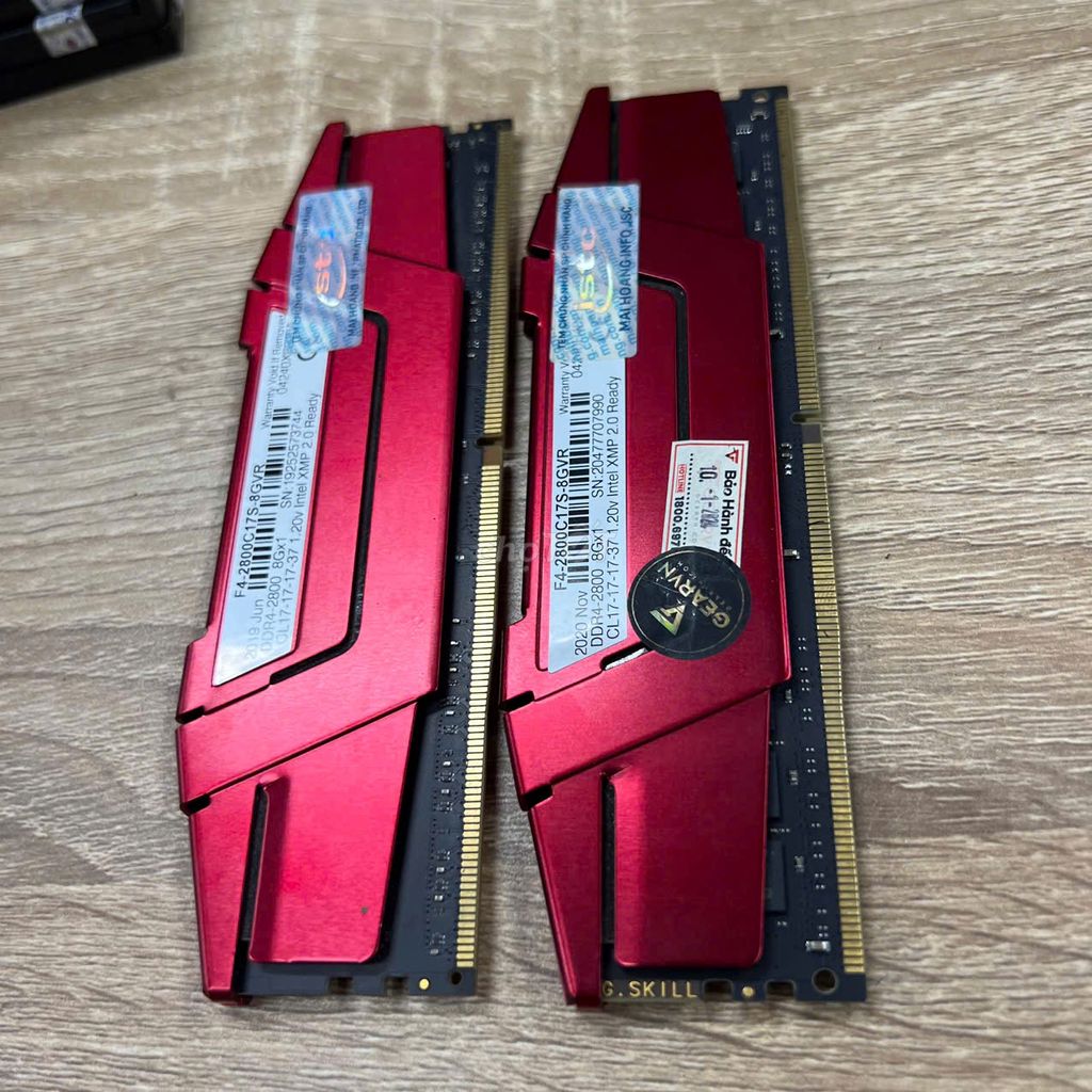 2 THANH RAM G.SKILL Ripjaws V DDR4 8GB/2800 Đỏ. Mua bán Linh kiện (RAM, Card...) tại Quận 12 Tp Hồ Chí Minh được đăng bởi VÕ PHÁP hình 1